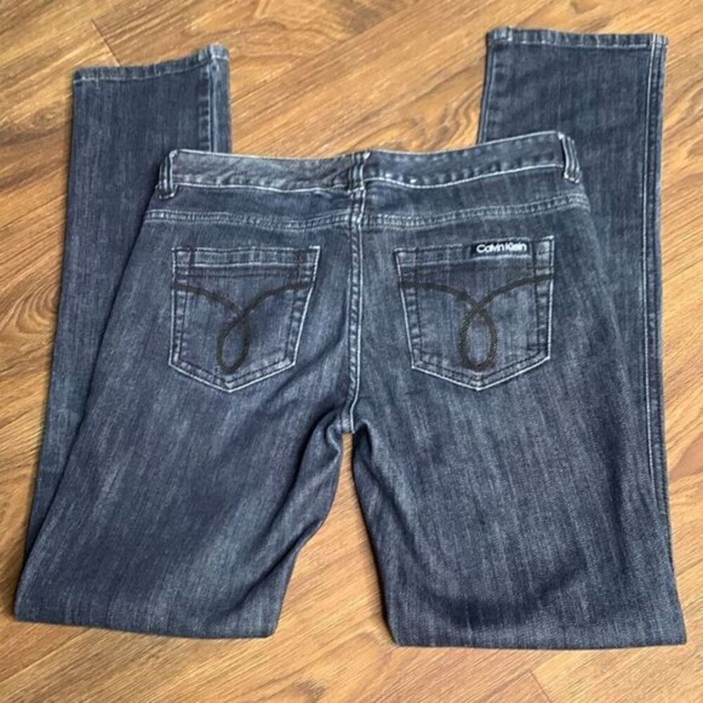 Calvin Klein skinny pencil jeans dark wash with stretch size 4‎